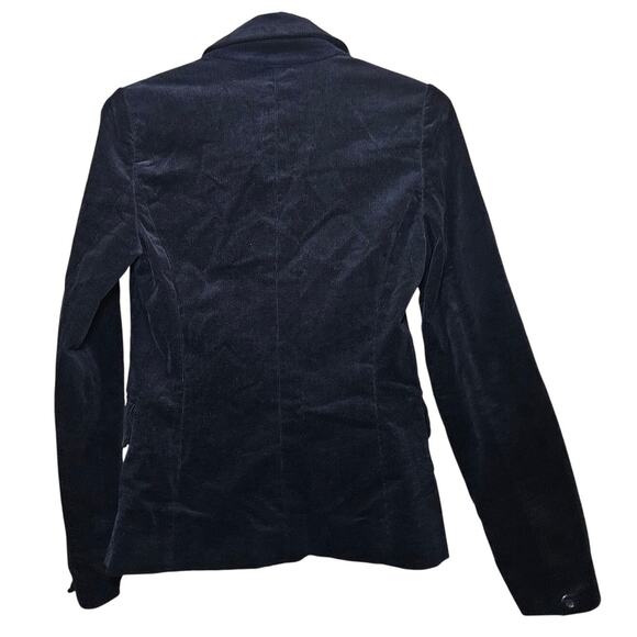 Old Navy Corduroy Blazer Womens XSmall Black Vintage Y2K Stretch Preppy Academia - Picture 2 of 8